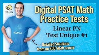 Digital PSATNMSQT Math  Linear PN Test Unique 1 [upl. by Sukramaj]