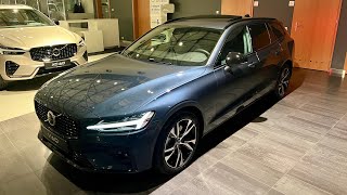 Volvo V60 B4 Plus Dark  Denim Blue  Nappa Charcoal interior RGOR [upl. by Ayel]