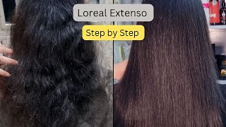 How To Permanent Hair Smoothing  Straightening  Rebonding with Loreal Extenso [upl. by Ramaj]