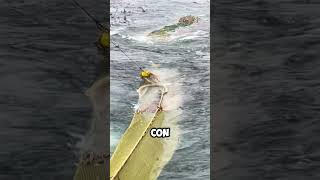 ¡Pesca Comercial Redes de Arrastre y Aves Marinas en Acción 🐟🦅 shorts [upl. by Amando612]