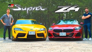 2020 Toyota Supra vs BMW Z4 M40i  Attack Of The Clones [upl. by Mychal780]