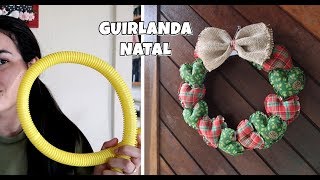 GUIRLANDA DE NATAL FEITO COM MANGUEIRA DE CONSTRUÇÃO  Atelie Greice Brigido [upl. by Ynetruoc]