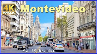 【4K】WALK 18 de Julio MONTEVIDEO Uruguay 4k video Travel vlog [upl. by Trilby]