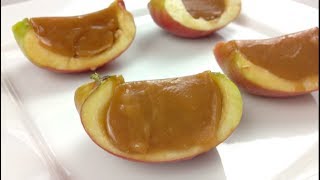 CARAMEL APPLE SLICES  Halloween recipe [upl. by Sidwel]