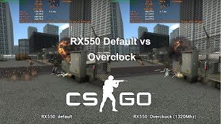 Teste comparativo CSGO FX6300  RX550 Overclock 1320Mhz vs default 1080p [upl. by Octavus]