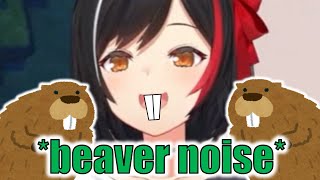 1 Nov 2023  Mio tried imitating beaver noises in Timberborn  Eng Subs [upl. by Nameerf]