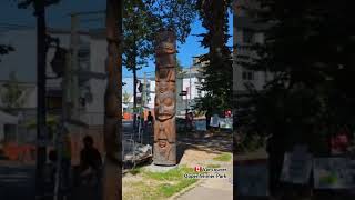 Totem Poles in Oppenheimer Park 🇨🇦 downtowneastside downtown vancouver shorts [upl. by Yme201]