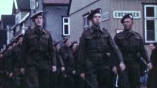 The Lovat Scouts and 12 Cameronians Scottish Rifles marching in Tórshavn during World War Two [upl. by Runck]