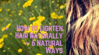 How to Lighten Hair Naturally — 6 Natural Ways [upl. by Nesahc301]