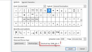 54 Finding Unicode in the Symbol Command [upl. by Gross]