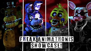 C4DFNAF Freak Animatronics Showcase [upl. by Ahcilef]