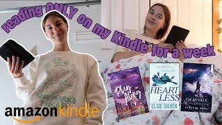 ONLY reading on my KINDLE for a week a spoiler free reading vlog [upl. by Neva543]