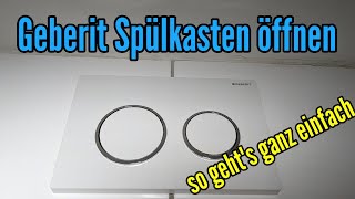 Geberit Spülkasten öffnen  Geberit Drückerplatte Spülkasten WC öffnen und wieder montieren so gehts [upl. by Sorgalim]