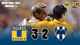 CLÁSICO REGIO  TIGRES 32 MONTERREY  J14 Apertura 2003 Liga Mx  GOLES de WALTER GAITÁN Y SAAVEDRA [upl. by Aon]