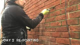 REPOINTING OF BRICKWORK THE EASY WAY AND RIGHT WAY [upl. by Yerffej]