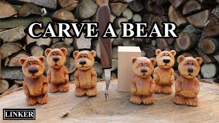 How to Carve a Bear Full Woodcarving Tutorial [upl. by Yonatan456]