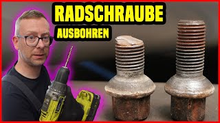 Radschraube abgebrochen  Kinderleicht selber Ausbohren [upl. by Riancho542]