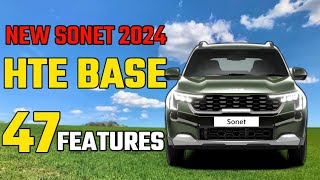 Kia Sonet Facelift 2024 BASE Model HTE Features amp Engine OptionsSonet Facelift 2024 BASE Model HTE [upl. by Alyakcm199]