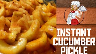 Instant Cucumber Pickle  Pickled cucumber  No Fire  Instant Indian Pickle Recipe  JMJ KITCHEN [upl. by Knobloch178]