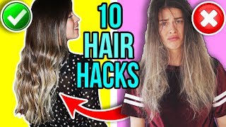 10 NEUE HAIR HACKS DIE JEDES MÄDCHEN KENNEN SOLLTE 💇🏻😍 Schnelle Frisuren lange Haare bekommen [upl. by Ivett]