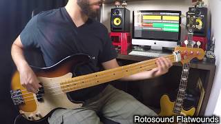 Flatwound x Roundwound strings on a pbass [upl. by Adnalay]