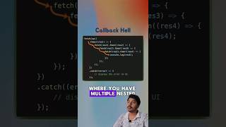 async await and Callback Hell in JavaScript learnjavascript shorts asyncawait [upl. by Fayola950]