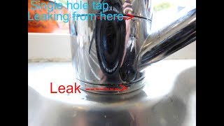 Single hole mixer sink taps leaking at base How to fix it [upl. by Gipps263]