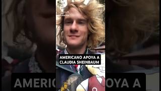 Un JÓVEN AMERICANO🇺🇸 fue al FESTEJO del ZÓCALO por la TOMA de PROTESTA🫡 de CLAUDIA SHEINBAUM🇲🇽 [upl. by Carrick]