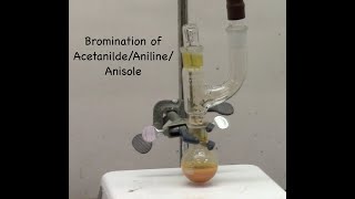 Bromination lab Acetanilide brominationAniline brominationAnisole bromination [upl. by Berneta]