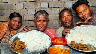 Liver MasalaDinner Eating Eating ShowVillage Cooking [upl. by Letha]