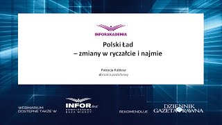 Webinarium Polski Ład – zmiany w ryczałcie [upl. by Anna229]