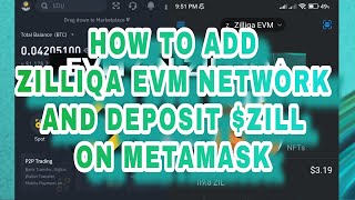 HOW TO ADD ZILLIQA EVM NETWORK ON METAMASK AND DEPOSIT ZIL FROM BINANCE [upl. by Pail916]