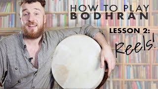 HOW TO PLAY BODHRAN Playing REELS on BODHRAN with 4 simple but SUPER effective patterns LESSON 2 [upl. by Enila]