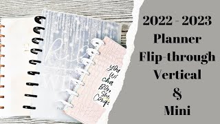 2022  2023 Planner Flipthrough of My Classic Vertical and Mini Dashboard Planners [upl. by Ninnette]