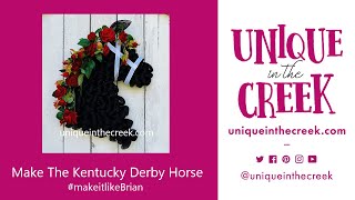 DIY Kentucky Derby Deco Mesh Horse Head Wreath on UITC Horse Board [upl. by Asiul]