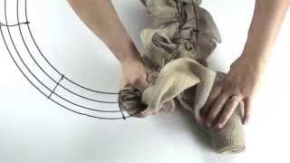 Making a Burlap Wreath  Tips and Tricks [upl. by Gisser]