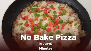 No Bake  No Oven Pan Pizza  Frying Pan Piza Recepie  Quick And Easy Delicious Bread Pizza Recepie [upl. by Chickie]