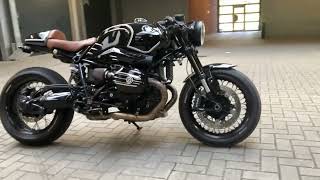 bmw tour R nine T custom uitlaat [upl. by Will]