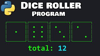 DICE ROLLER program in Python ⚂ [upl. by Rimma]