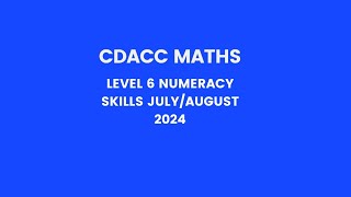 Numeracy Skills Level 6 JulyAugust 2024 Qn 13b [upl. by Silrac]