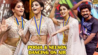 Pooja Hegde🔥Drop Dead Gorgeous😍Dances with Nelson for the Sensational Butta Bomma on the Floor🤩 [upl. by Uhthna393]