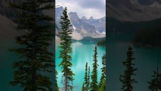 Banff National Park Lake Moraine Alberta Canada 🇨🇦 mountains lake nature beautiful [upl. by Kubiak]