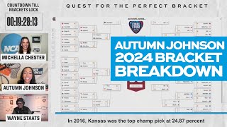 Autumn Johnson breaks down her 2024 March Madness womens bracket [upl. by Eerehs223]