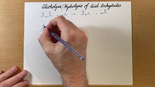 Alcoholysis and Hydrolysis of Acid Anhydrides [upl. by Llennej286]