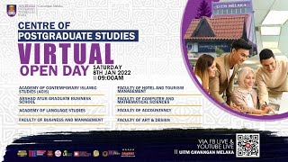 UiTM Cawangan Melaka  Postgraduate Open Virtual Day 2022 [upl. by Arvo]