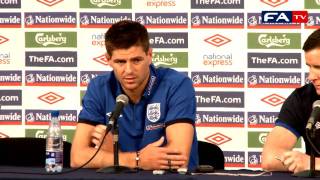 World Cup 2010  Steven Gerrard  England Press Conference 100610 [upl. by Milurd]