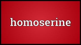 Homoserine Meaning [upl. by Simaj]