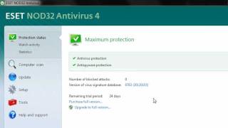 Como Atualizar o ESET NOD32  Antivírus [upl. by Enilesoj]