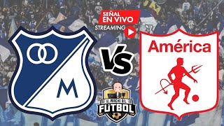 Millonarios 2 vs América 1  Fecha 2  Cuadrangulares finales  Liga II 2023 [upl. by Ybur470]