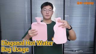 Diagonal Hot Water Bottle Usage hotwaterbag hotwaterbottle usage [upl. by Ahsenrat]